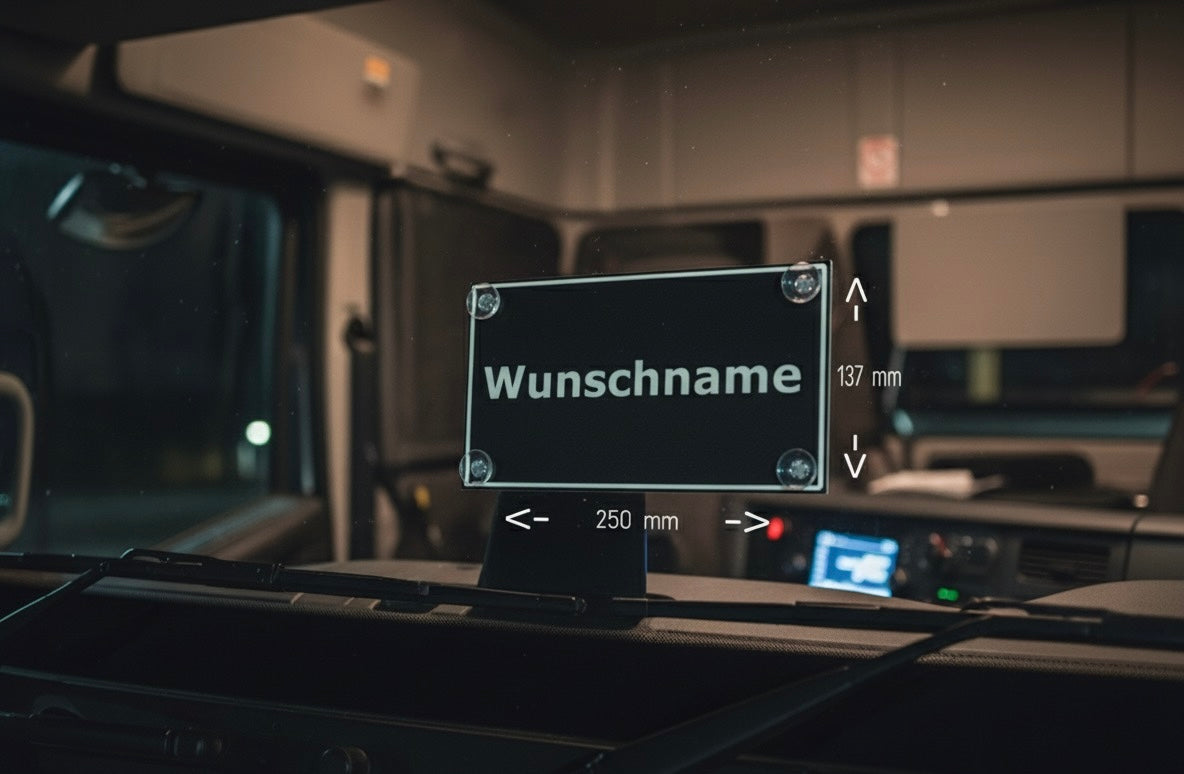 LED-Leuchtschild 250 × 137 mm – Wunschname