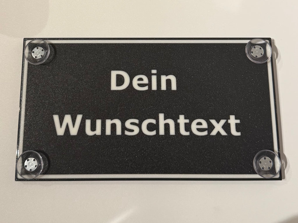 LED-Leuchtschild 250 × 137 mm – Wunschtext