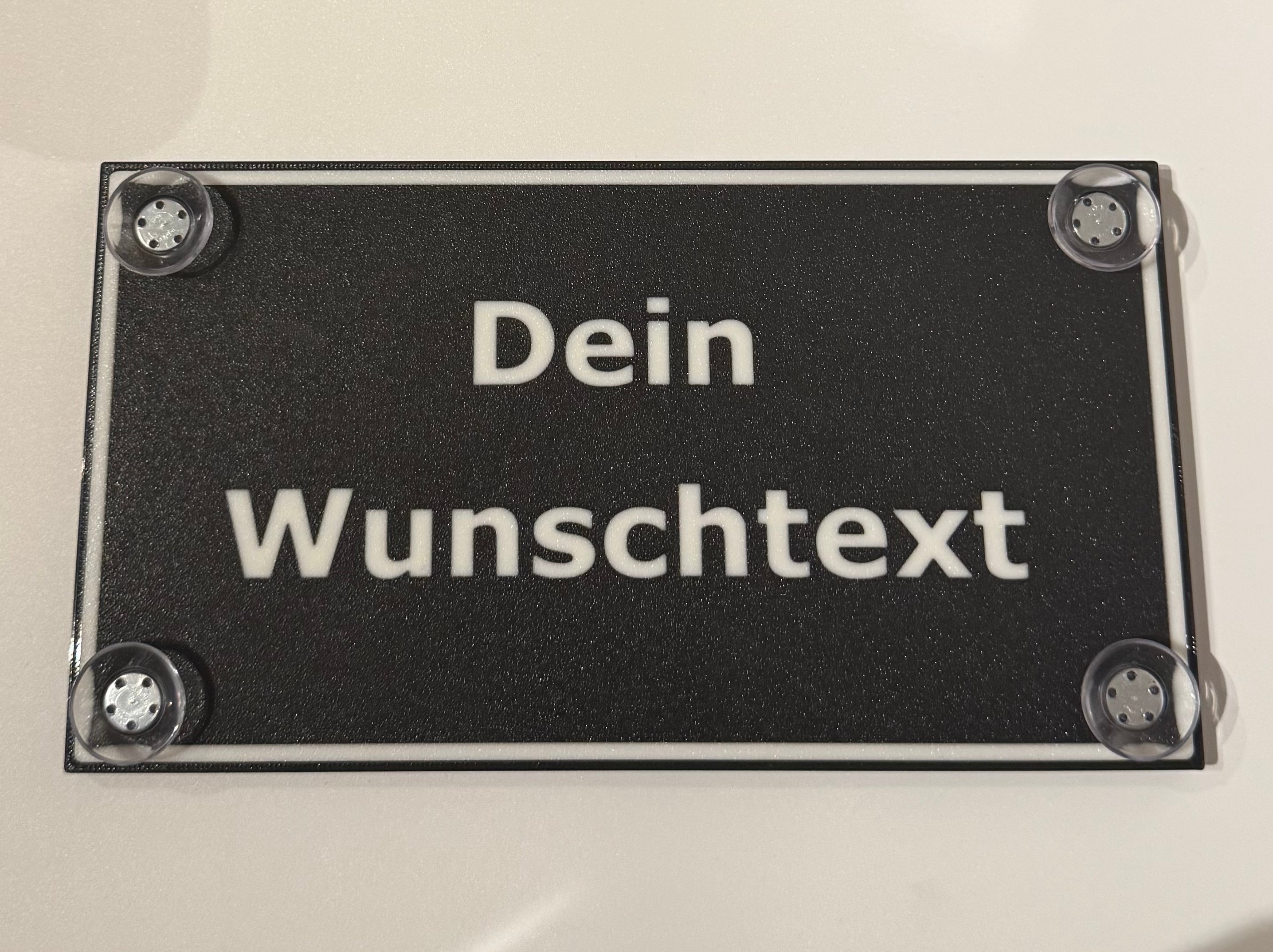 LED-Leuchtschild 250 × 137 mm – Wunschtext