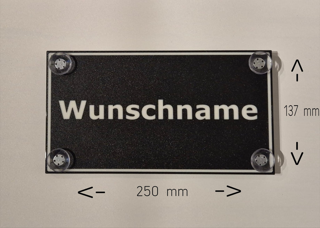 LED-Leuchtschild 250 × 137 mm – Wunschname