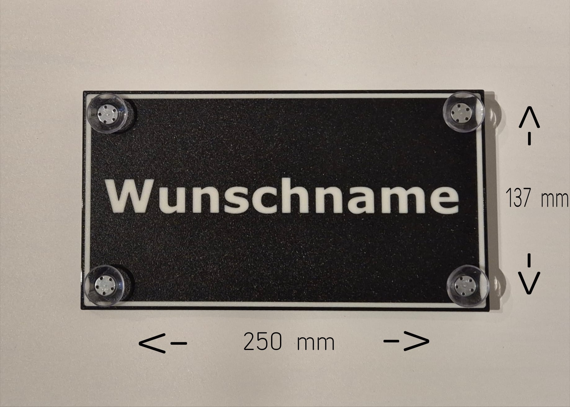 LED-Leuchtschild 250 × 137 mm – Wunschname